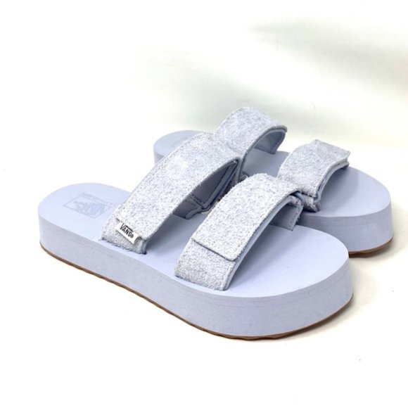 🔥HOT SALE🔥VANS Cayucas Mega Platform Gray Women’s Suede Sandals VN0A4U1XUNY - Picture 2 of 9